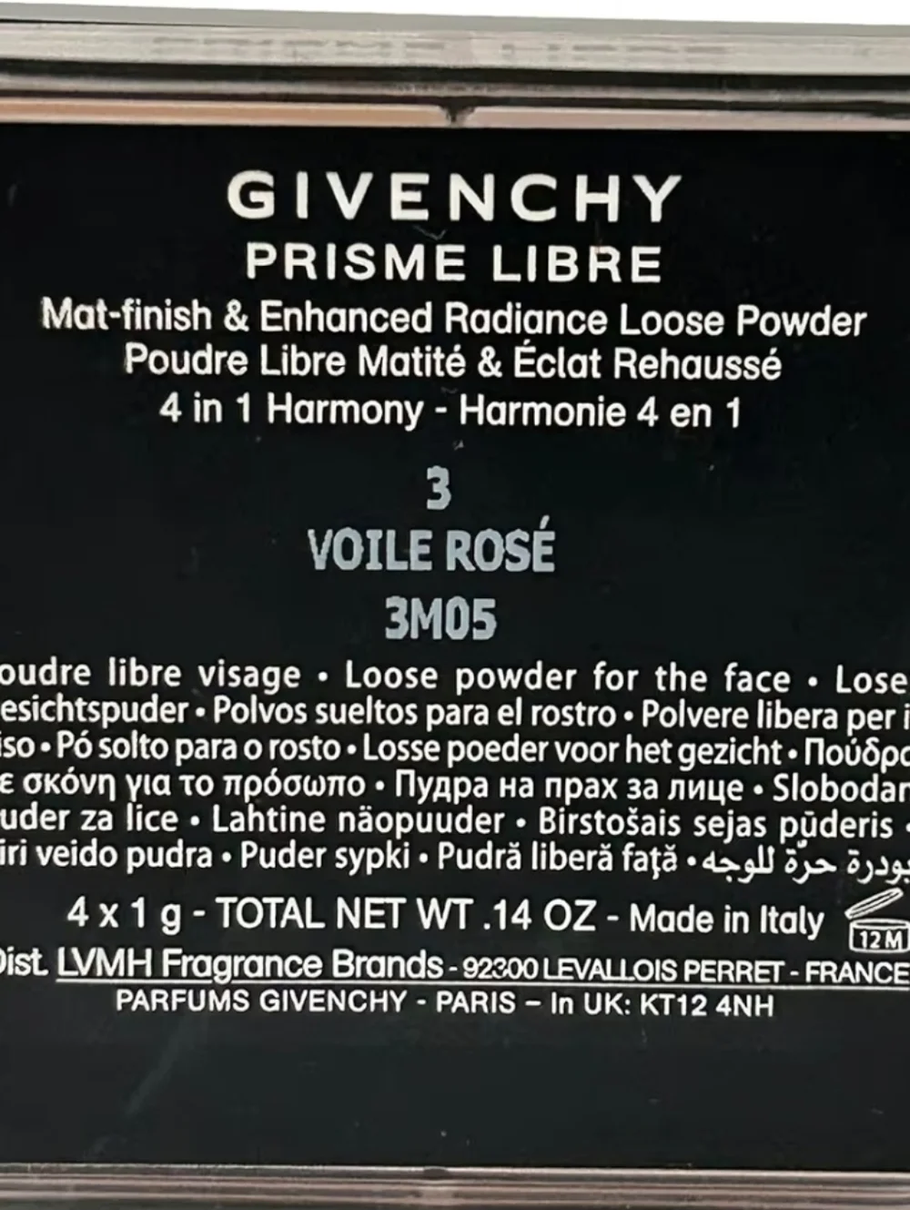 Givenchy Prisme Libre Loose Powder Mat-finish 4 x 1 g - Total 0.14 oz Color # 3